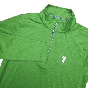 William Murray Pullover Mens Medium Green Quarter Zip Golf Long Sleeve Ridge Run
